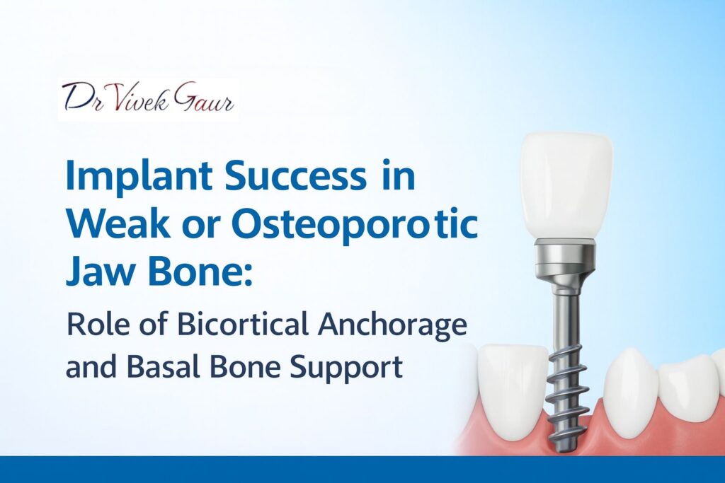 Basal bone bicortical anchorage dental implants